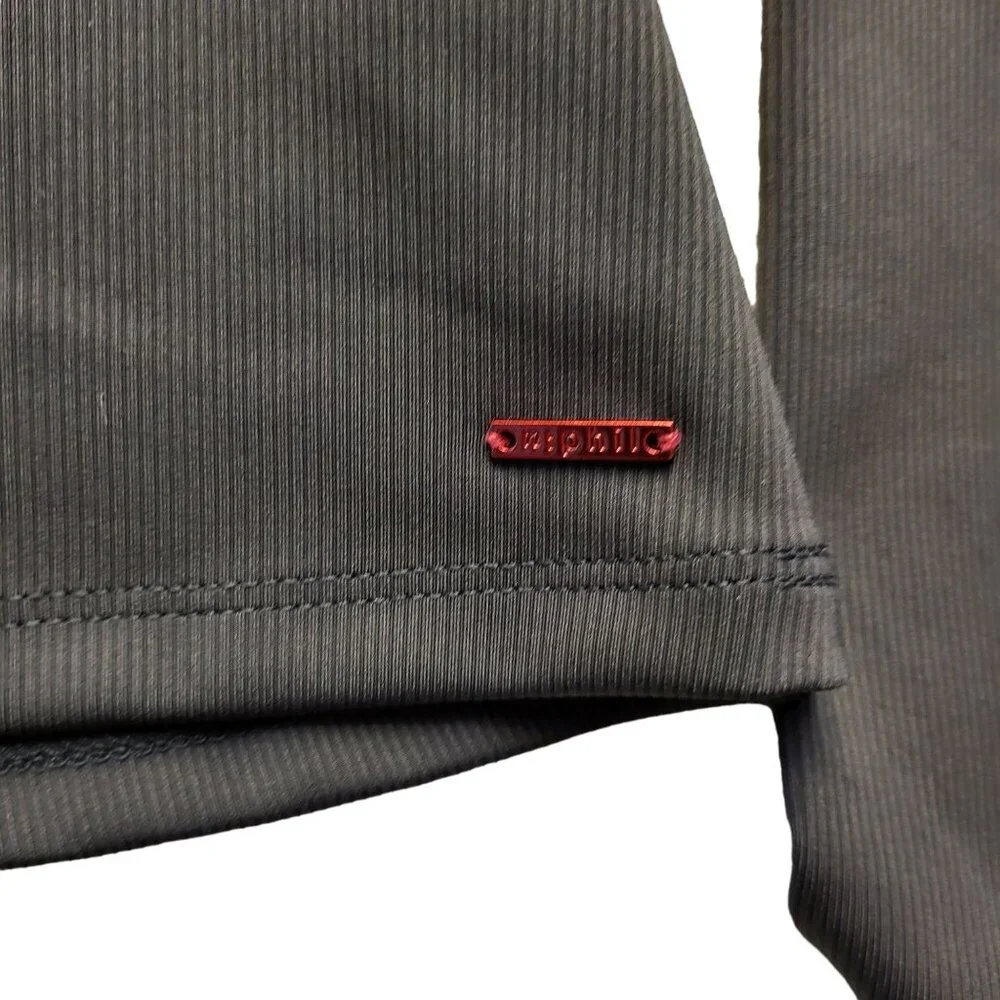 N:Philanthropy Women Casual Top Black Long Sleeve Mock Neck Cutout Ribbed S NWT! - Picture 9 of 15